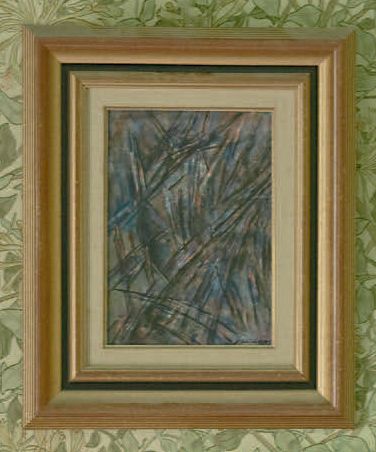Natalia GONCHAROVA (1881-1962) Composition rayonniste en bleue
Signé du cachet de...