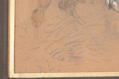 Eugène Louis LAMI (1800-1890) Cavalier en armure
Porte en haut à gauche une signature...