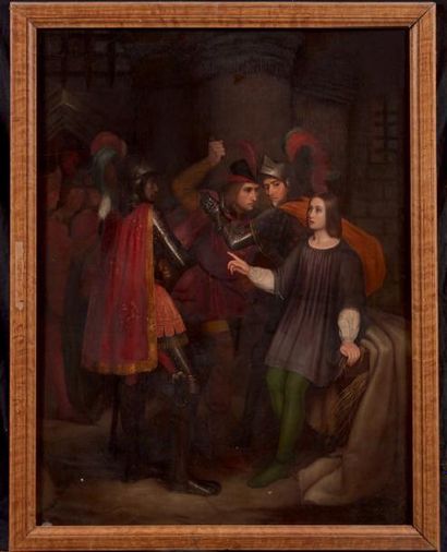 ADÈLE MARTIN, ÉCOLE FRANÇAISE XIXÈME SIÈCLE L'arrestation de Jeanne d'Arc
Signé (en...