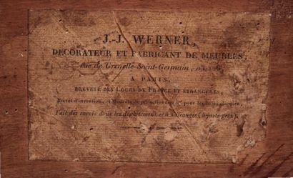 null TABLE RECTANGULAIRE PAR J.-J. WERNER RUE DE GRENELLE À PARIS
En placage de bois...