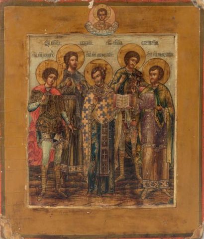 null CINQ SAINTS De gauche à droite sont représentés les saints: Oreste, Eugène,...