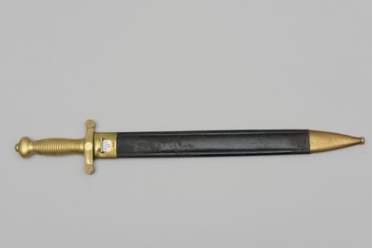 null Glaive d'infanterie modèle 1831, garde en laiton fondu, poignée cannelée ; lame...