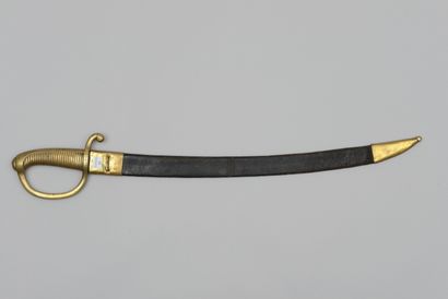 null Briquet d'infanterie modèle an XI, garde en laiton poinçonnée et signée : "Versailles" ;...