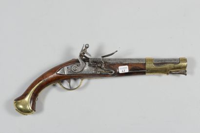 null Pistolet d'arçon de type 1733, canon à pans puis rond daté : "93" (1793), calibre...
