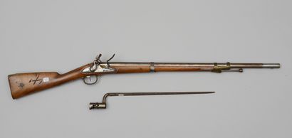 null Mousqueton de cavalerie modèle an IX, canon poinçonné : "B" et daté : "1818",...