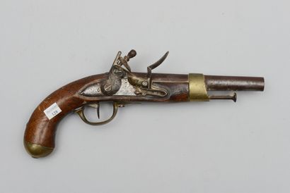 null Pistolet de cavalerie modèle an XIII, canon daté : "M 1807", queue de culasse...