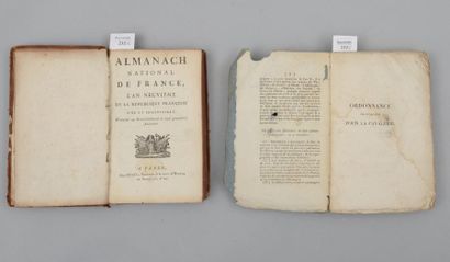 null Un Almanach national de France pour l’an neuvième de la République, (1800-1801),...