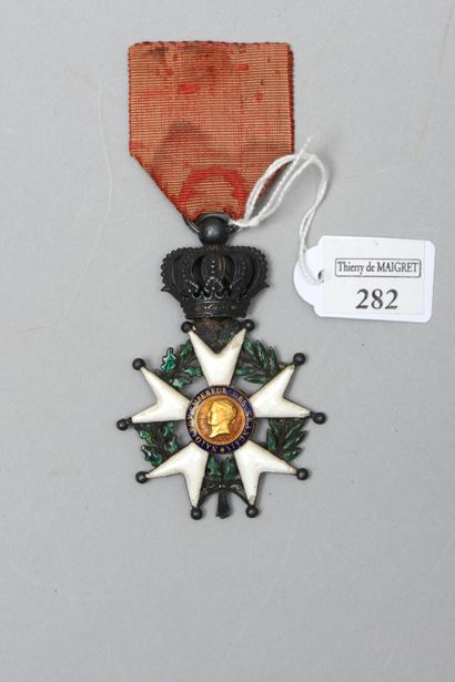 null Croix de chevalier de l'ordre de la Légion d'honneur, en argent émaillée, poinçon...