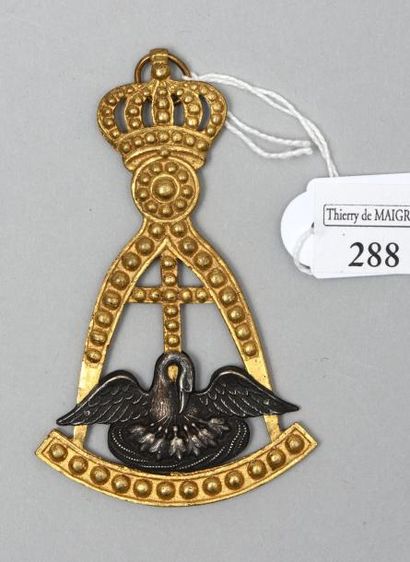 null Insigne maçonnique, Rose-Croix, en bronze doré et argent ; hauteur 82 mm. Époque...