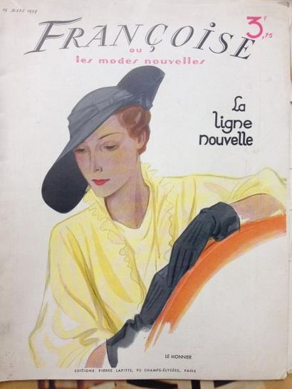 null «Françoise ou les Modes nouvelles». N° du 15 mars 1934, couverture «La ligne...