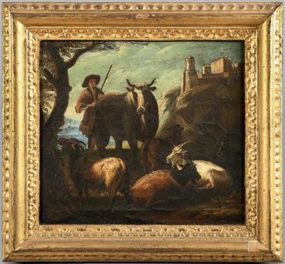 ÉCOLE ITALIENNE DU XVIIIÈME SIÈCLE Quatre scènes pastorales avec bergers et troupeaux
Série...
