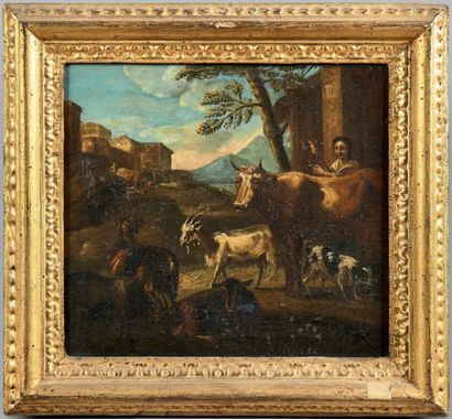 ÉCOLE ITALIENNE DU XVIIIÈME SIÈCLE Quatre scènes pastorales avec bergers et troupeaux
Série...