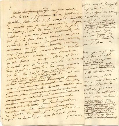 Charles-Maurice de talleyrand MANUSCRIT autographe, brouillon d'un discours, [juillet...