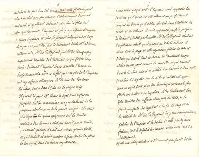 Abel villemain (1790-1870) Écrivain et homme politique
Manuscrit autographe, [1851...