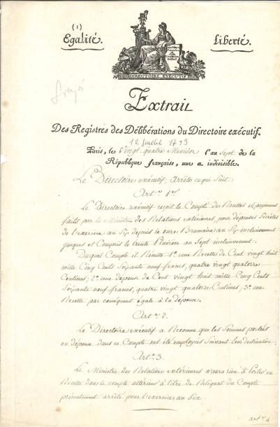 Emmanuel-Joseph SIEYÈS (1748-1836) Député du Tiers de Paris aux États Généraux, conventionnel...