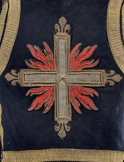 null Soubreveste de mousquetaire de la 1ère compagnie dite “grise”, en drap bleu...