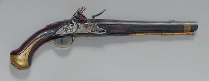 null Pistolet à silex de gendarme de la garde du Roi modèle 1763, canon à pans puis...