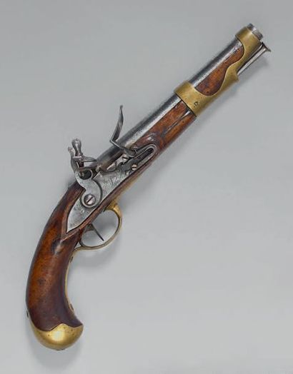 null Rare pistolet de cavalerie à silex modèle 1763, premier modèle, raccourci après...