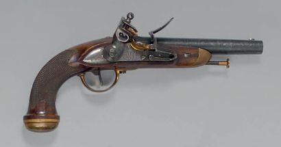 null Pistolet d'officier de cavalerie à silex modèle 1816 de luxe, canon à pans puis...