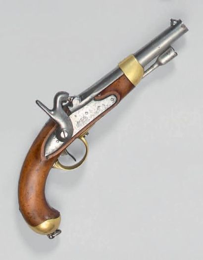 null Pistolet de cavalerie à percussion modèle 1822 T bis, construit neuf, canon...