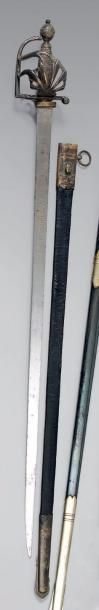 null Sabre ou forte-épée de mousquetaire de la 2e compagnie, de 1762 à 1775, garde...