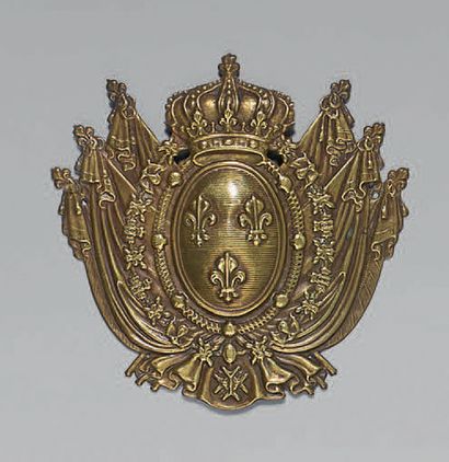 null Plaque de shako des régiments infanterie suisses de la garde royale (7e et 8e...