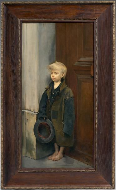 Fernand PELEZ (Paris 1843 - 1916) Le garçon des rues
Sur sa toile d'origine. Signé...