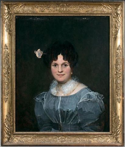 Th. BERGE (Actif au début du XIXème siècle) Portrait d'homme
Portrait de femme
Paire...