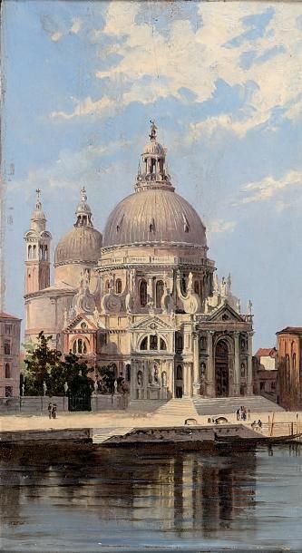 Attribué à Antonieta BRANDEIS (1849 - 1920) L'église de la Salute à Venise
Le Palazzo...