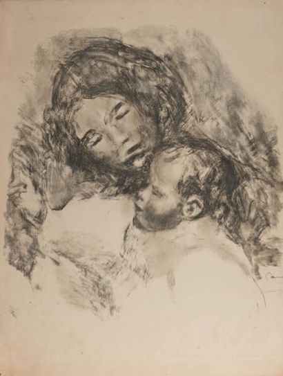Auguste RENOIR (1841-1919) 
Maternité (grande planche) (Delteil 50)
Lithographie...