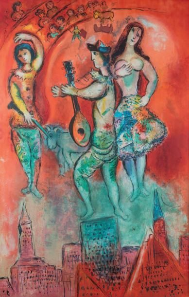 Marc CHAGALL (1887-1985) d'après 
Carmen, 1967
Lithographie en couleurs par Charles...