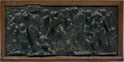 Honoré DAUMIER (1808-1879) 
Les émigrants, seconde version
Épreuve en bronze patiné
33...