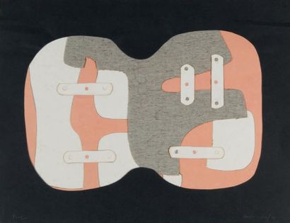 Conrad MARCA-RELLI (1913-2000) 
Autumn suite, 1974, une planche
Lithographie, découpage...