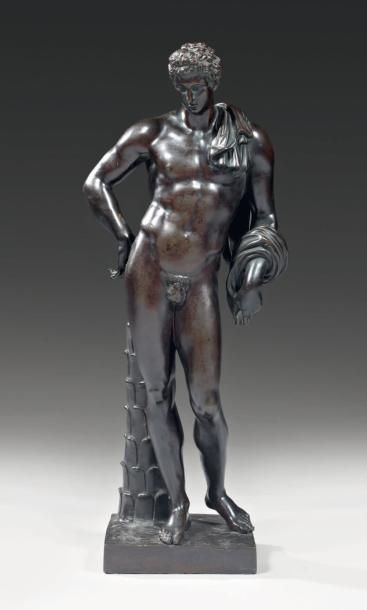 null Statuette en bronze ciselé et patiné: Antinoüs du Belvédère Vers 1800 - 1820....