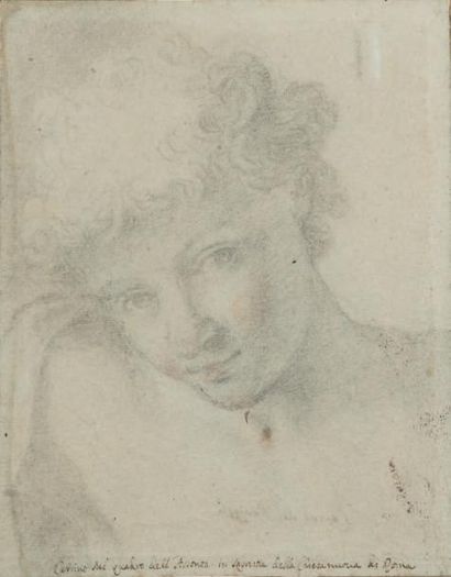 Giovanni Domenico CERRINI (Pérouse 1605 - Rome 1681) Etude de tête d'un jeune homme
Pierre...