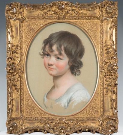 Joseph DUCREUX (Nancy 1735 - Saint Denis 1802) Portrait d'une petite fille
Pastel...