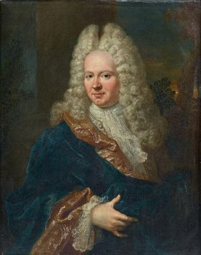 JEAN-BAPTISTE OUDRY (Paris 1686 - Beauvais 1755) Portrait présumé de Madame Ponchon...