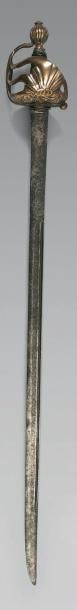 null Rare sabre d'officier de carabiniers modèle 1754/1755, garde en bronze riche...