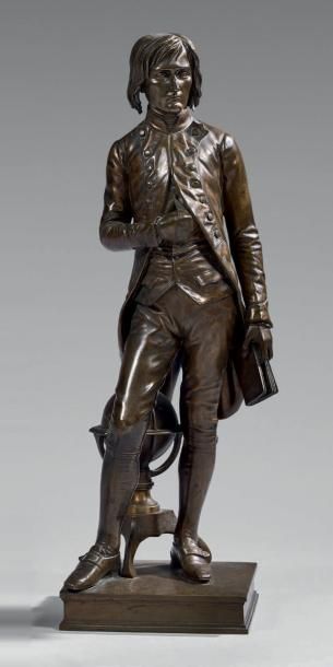 Louis Rochet (1813/1877), d'après *Bonaparte à Brienne, bronze à patine mordorée...