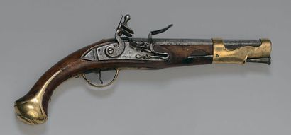 null Pistolet d'arçon à silex de type 1733, canon à pans puis rond daté: “93” (1793),...