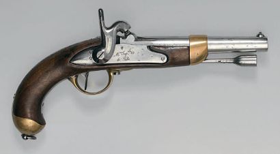 null Pistolet à percussion de cavalerie modèle 1822 T bis, construit neuf, canon...
