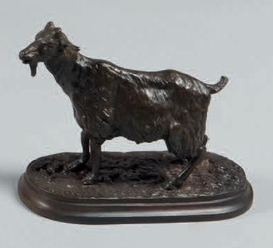 Germain DEMAY (1819-1886) La chèvre
Bronze à patine brune nuancée. Si­gnature en...