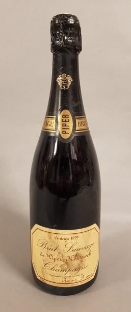 null 1 bouteille CHAMPAGNE «Brut Sauvage», Piper-Heidsieck 1979 (ett)