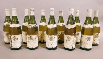 null 12 bouteilles BROUILLY «Fumé», Claude Michot 1992 (eta ou lambeaux, coul évoluée,...