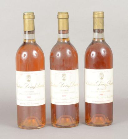 null 3 bouteilles CH. DOISY-DAËNE, 2° cru Sauternes 1989 (els, t)
