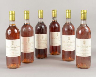 null 6 bouteilles CH. DOISY-DAËNE, 2° cru Sauternes 1990 (els, elt)
