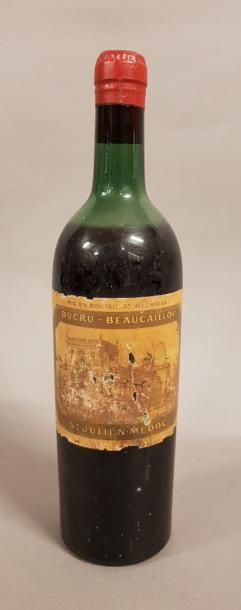 null 1 bouteille CH. DUCRU-BEAUCAILLOU, 2° cru Saint-Julien 1937 (elt & a; B)