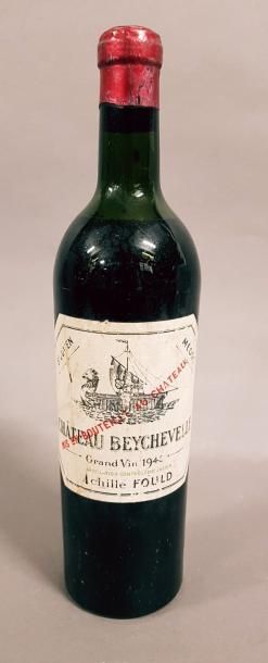null 1 bouteilles CH. BEYCHEVELLE, 4° cru Saint-Julien 1945 (ea, et, MB)