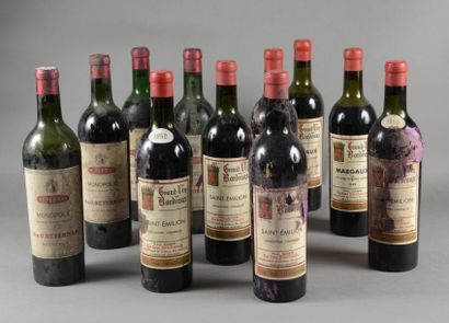 null Ensemble de 11 bouteilles 4 bouteilles BEYERMAN, Bordeaux (es; 1 LB, 2 MB, 1...