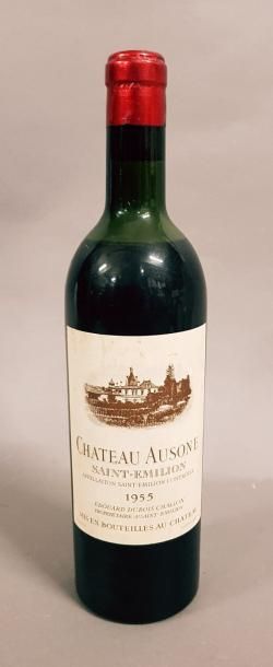 null 1 bouteille CH. AUSONE, 1° Grand cru St-Emilion 1955 (etlt; MB/B) 